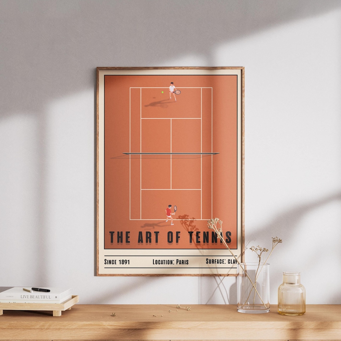 Art Of Tennis, Mid-Century Modern Illustration