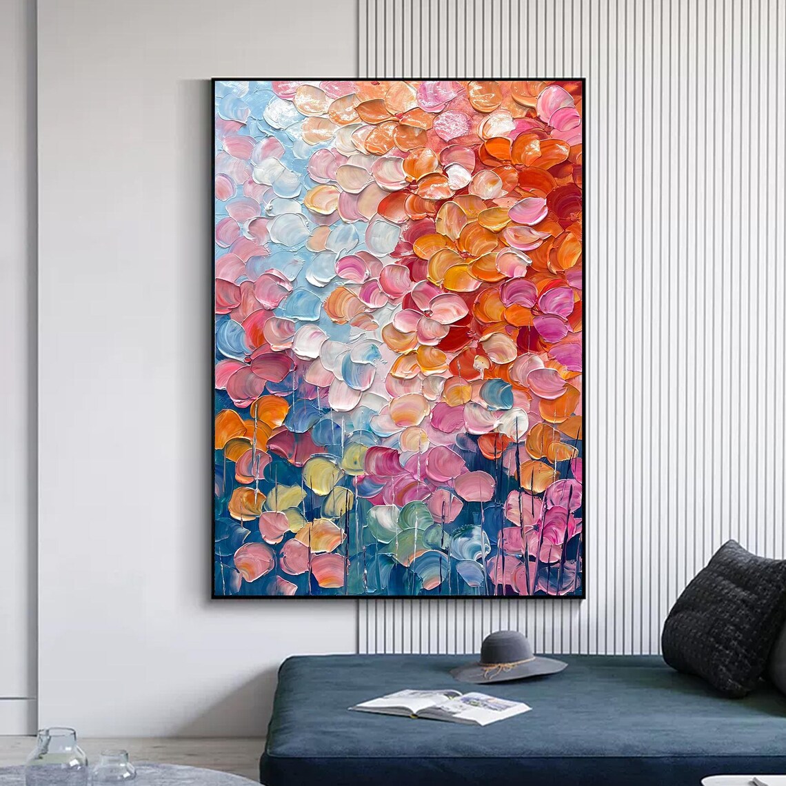Abstract Flower Oil Painting, Modern Boho Art Print - Image 4