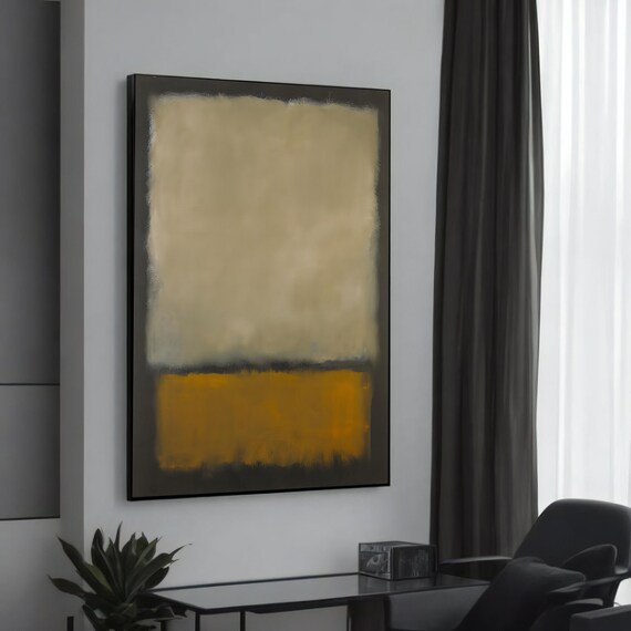 Neutral Tones Abstract Canvas Painting By Mark Rothko Large Wall Art For Modern Home Decor Unique Gift Ready To Hang