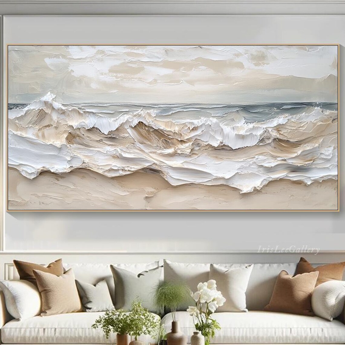 Ocean Wave Wabi-Sabi Wall Art Print, Beach Decor - Image 4