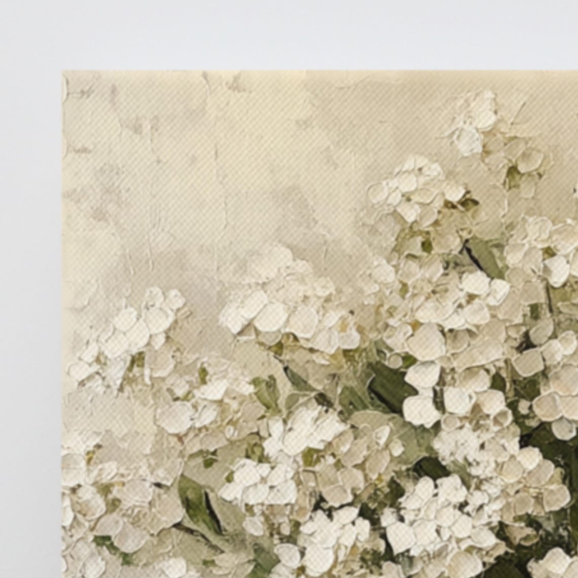 Alyssum Flower Painting Print Wall Art Flower Art Print White Alyssum Plant Art Beige Wall Art Living Room Wall Art - Image 3