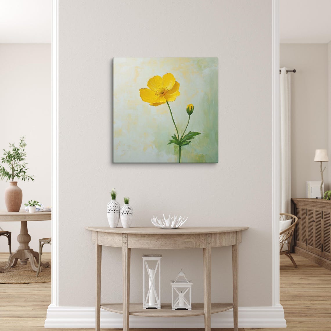 Buttercup Flower Wall Art Painting Print Flower Art Print Buttercup Art Gardener Gifts Living Room Wall Art Nature Print - Image 4
