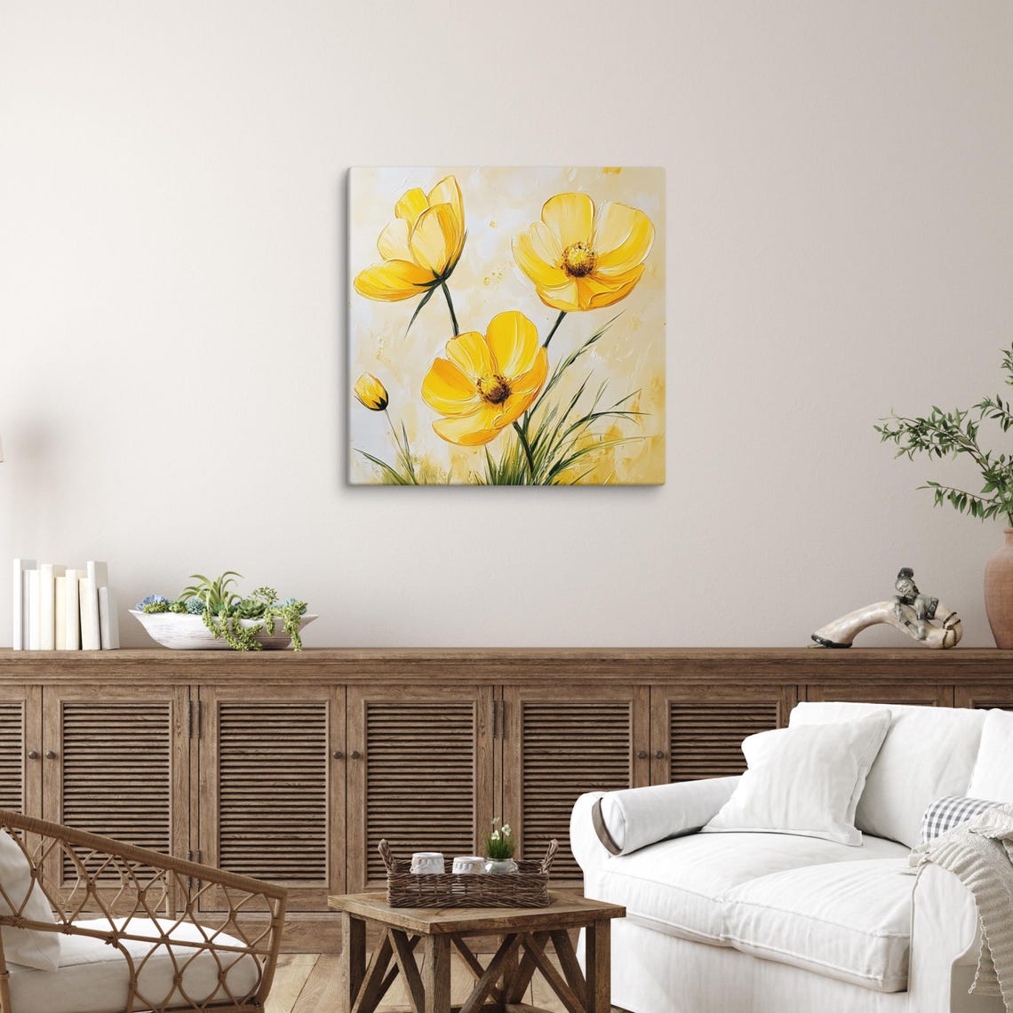 Buttercup Flower Wall Art Painting Print Flower Art Print Buttercup Art Gardener Gifts Living Room Wall Art Nature Print - Image 4