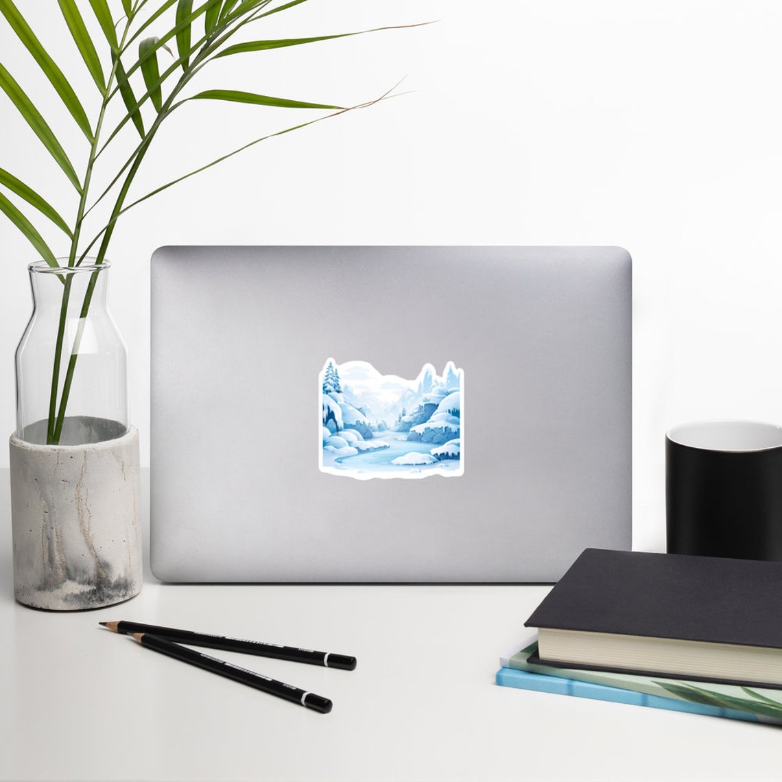 Snowy River Winter Canyon Icy Blue Frozen Winter Wonderland Poster - Image 3