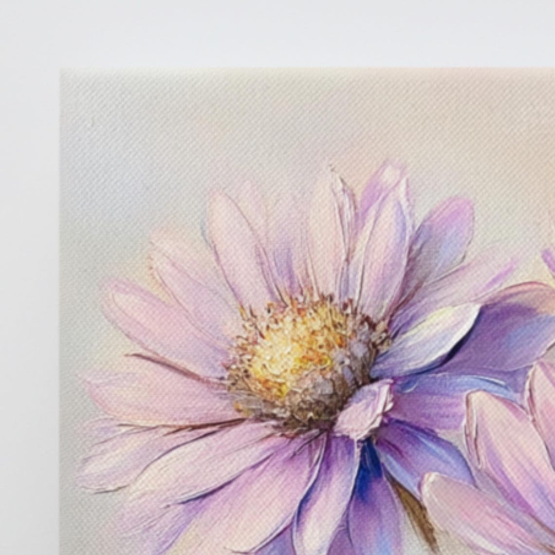 Lavender Purple Aster Daisies Golden Centers Pastel Wall Art Poster - Image 3