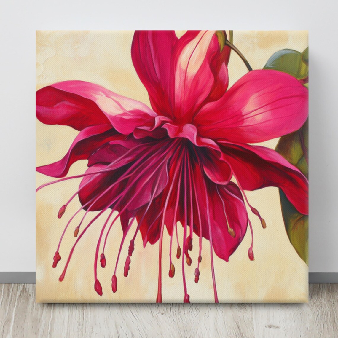 Magenta Fuchsia Bloom Bell Flower Close-Up Floral Art Poster - Image 5