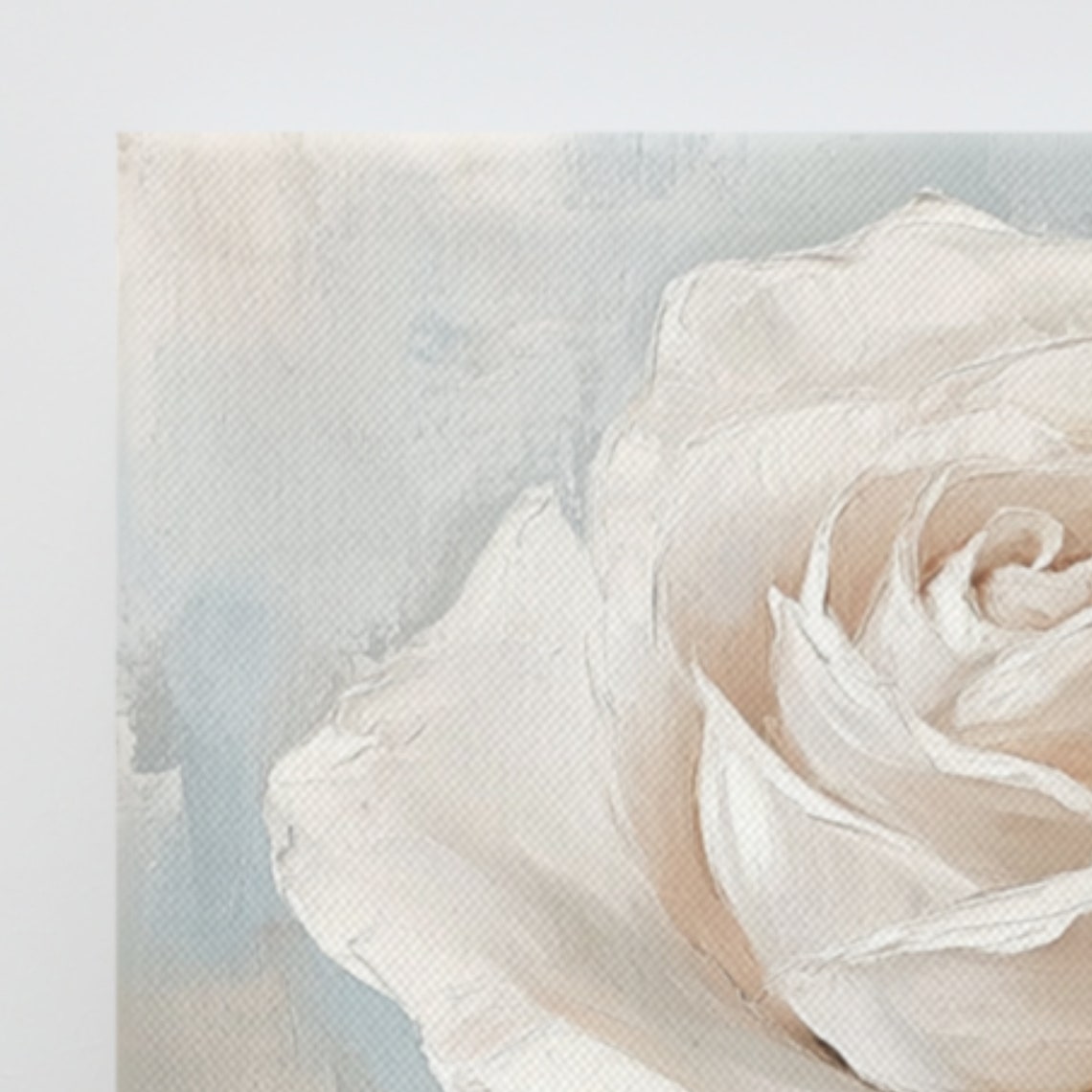 Creamy White Rose Single Bloom Muted Botanical Floral Art Poster - Image 3