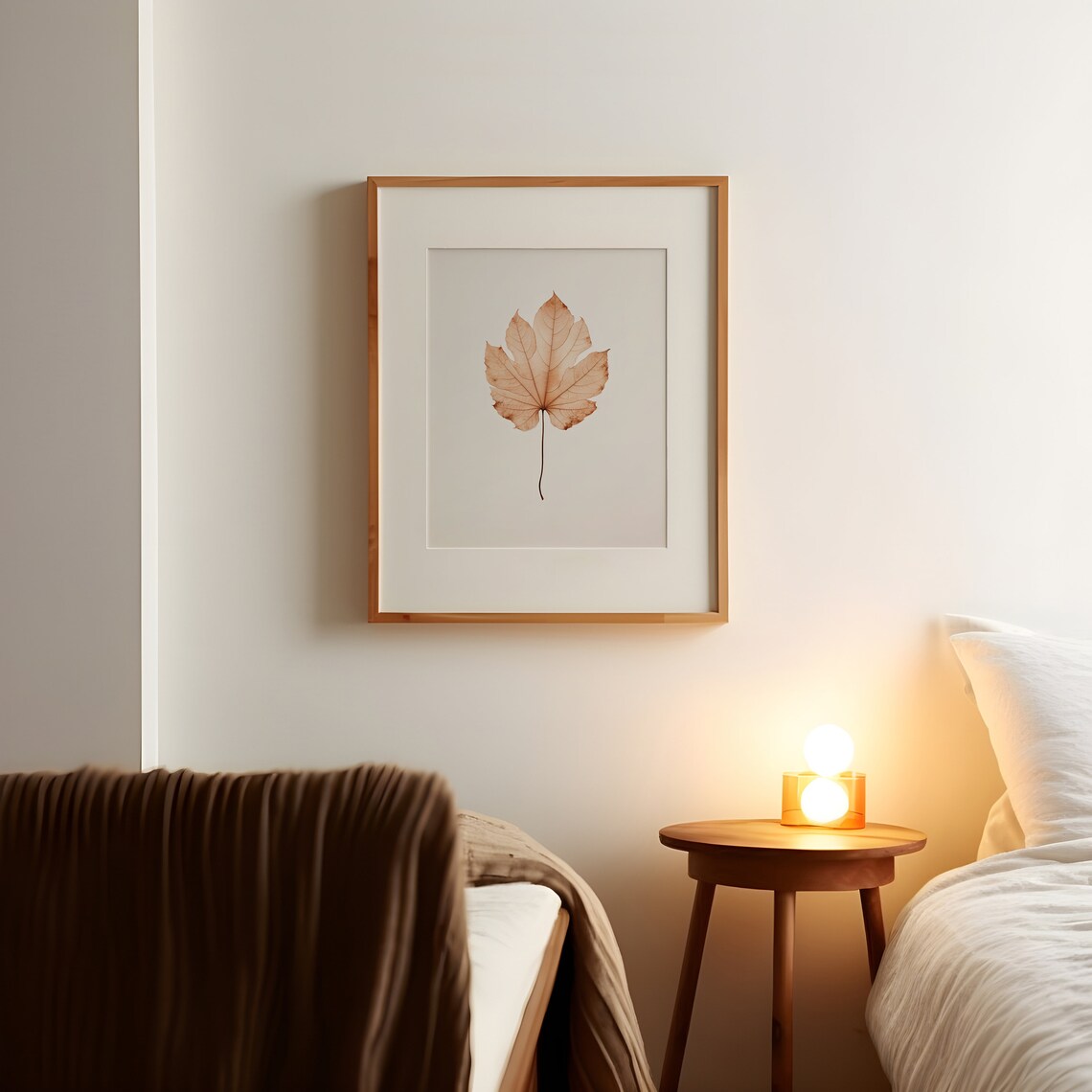 Watercolor Minimalist Fall Art Print, Rustic Autumn - Image 2