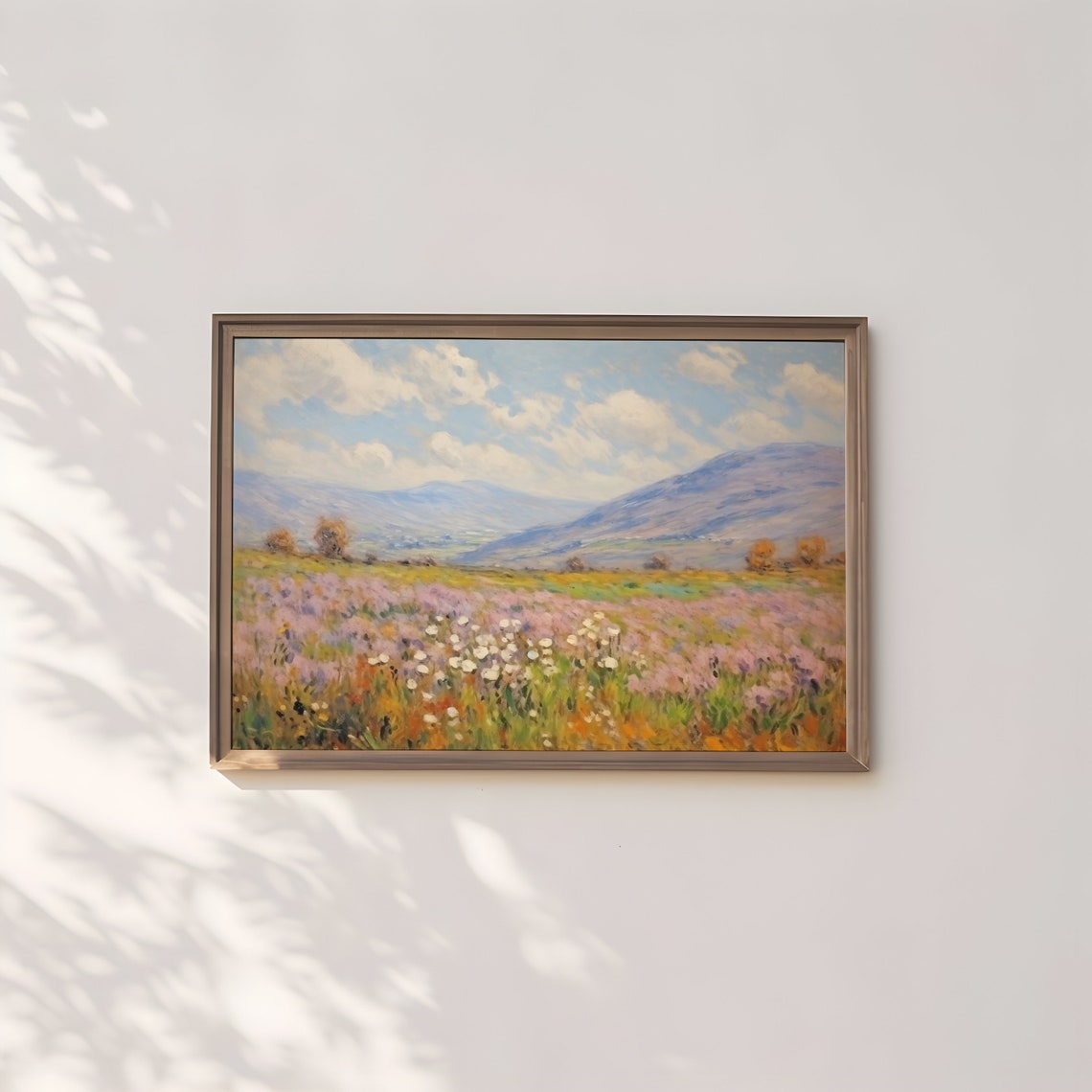 Wildflower Mountain Meadow Landscape Purple Bloom Valley Poster - Image 2