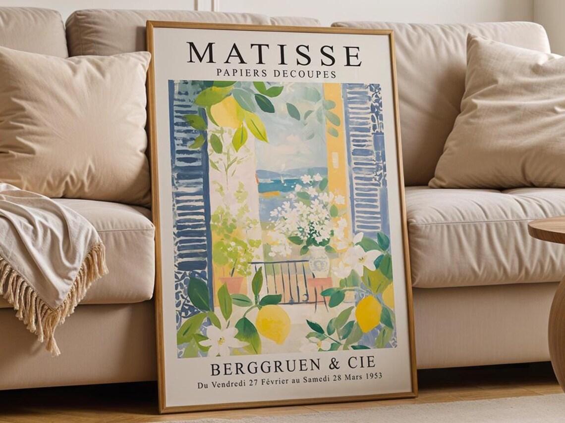 Henri Matisse Balcony Sea View Lemon Blossom Botanical Art Poster