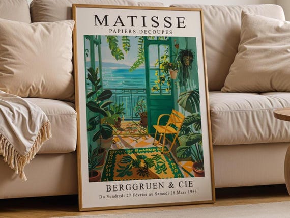 Henri Matisse Print Mediterranean Balcony Botanical Wall Art