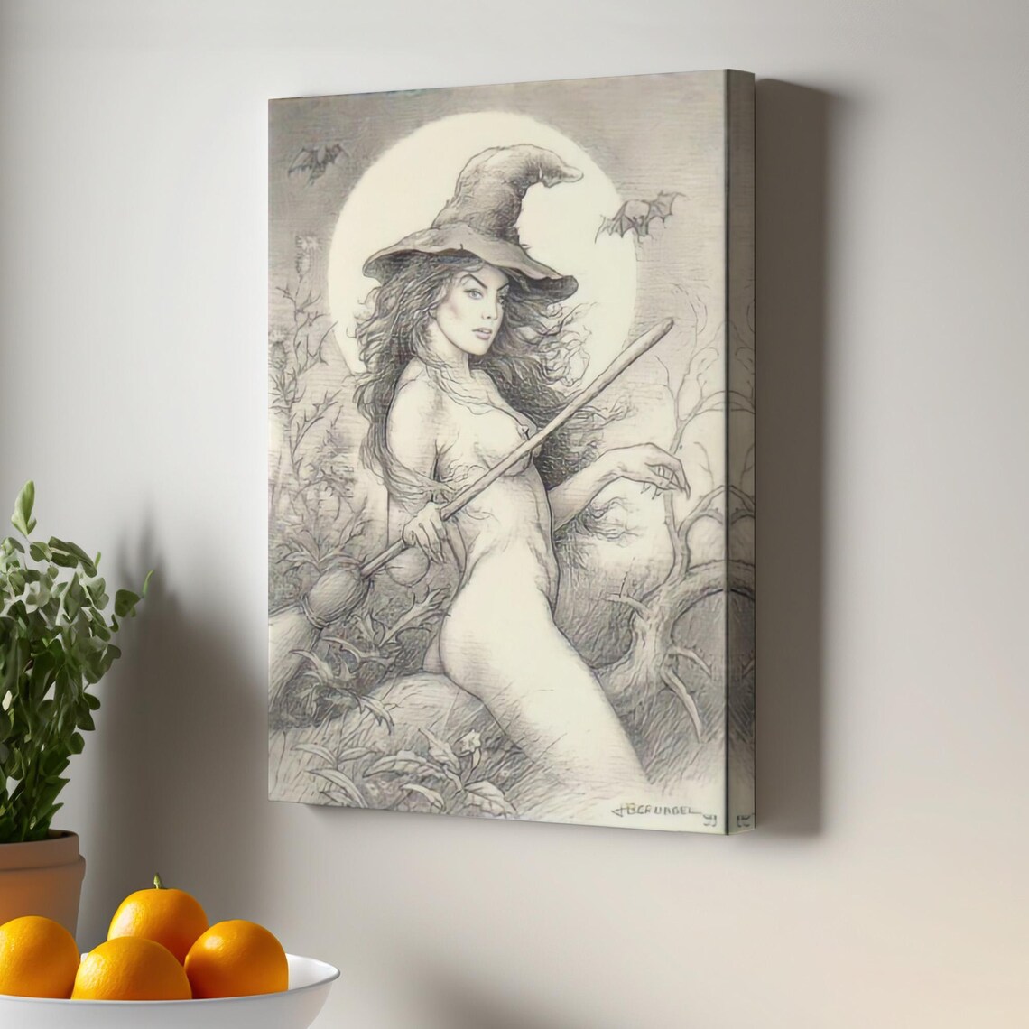 Witches Flight To Sabbath Vintage Halloween Poster