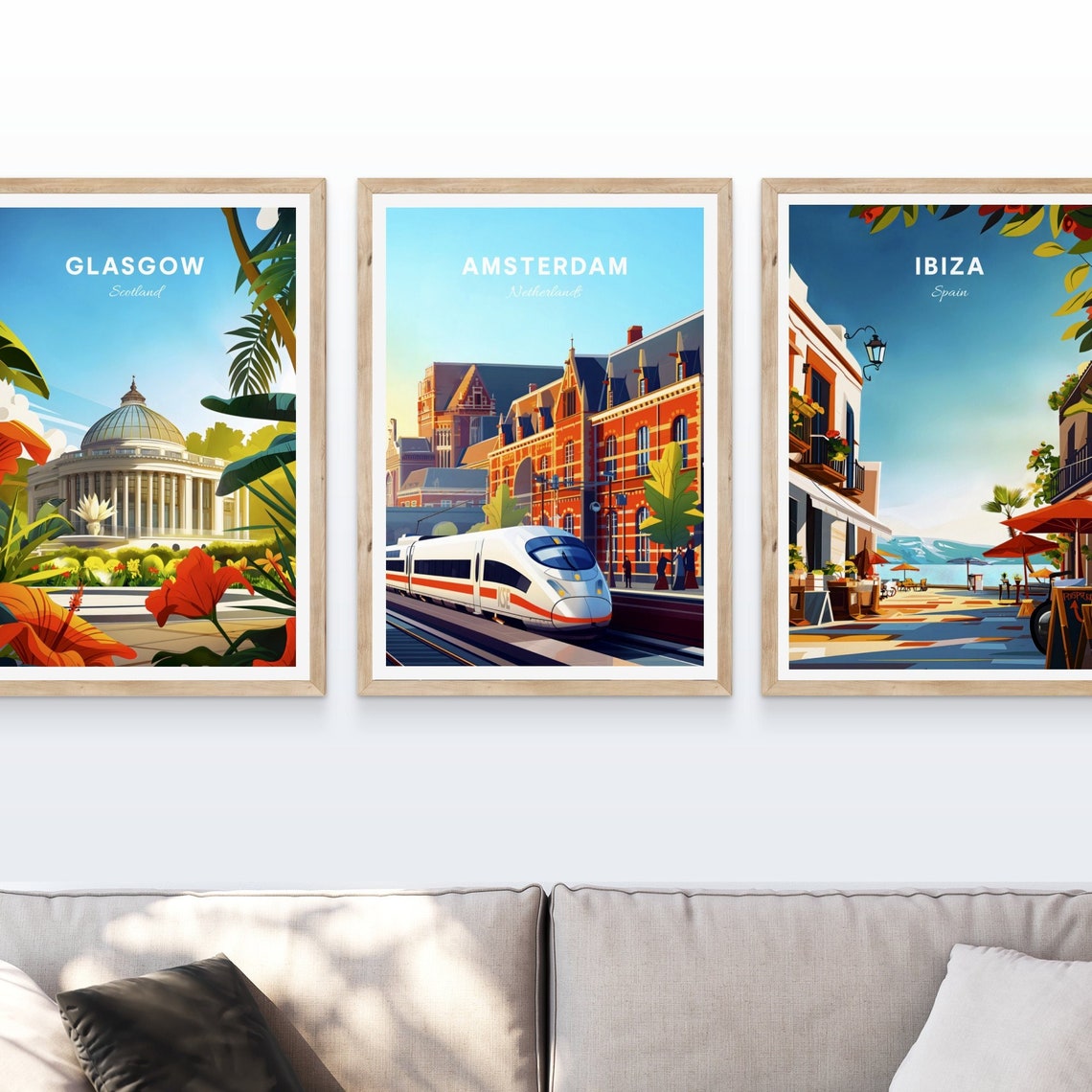 Amsterdam Netherlands High Speed Train Station Arrival Travel Poster - Image 4