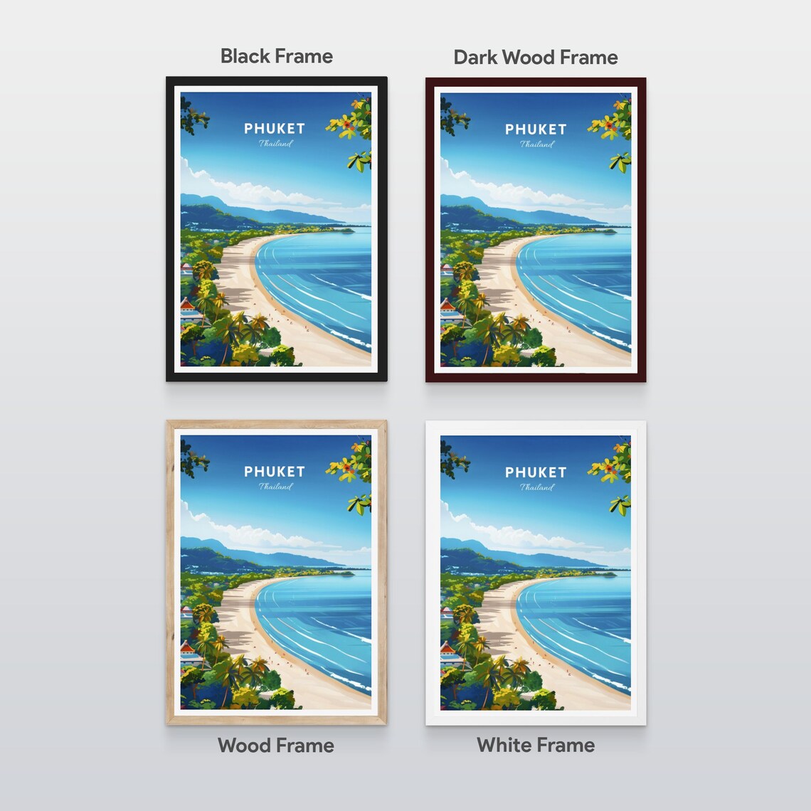 Phuket Thailand Tropical Bay View Karon Viewpoint Travel Poster - Image 2