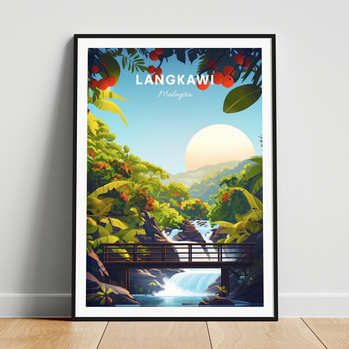 Kuala Lumpur Malaysia Grand Mosque Dome Tropical Garden Poster