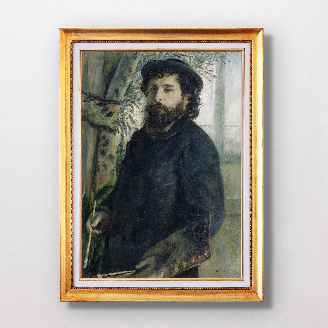 Claude Monet Self Portrait 1875 Bearded Artist With Palette Poster