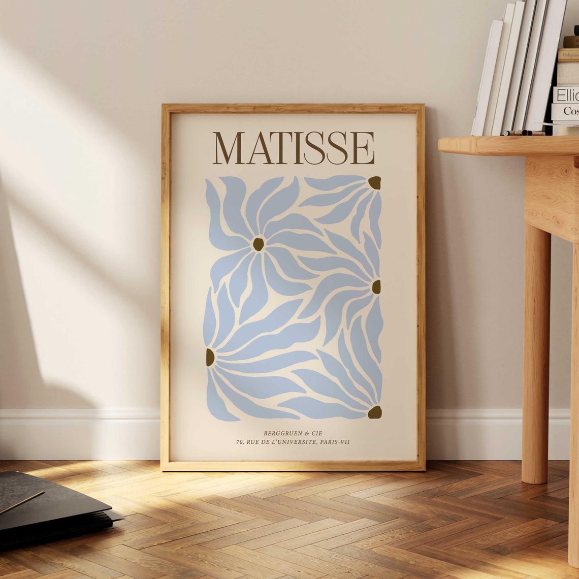 Pastel Blue Wall Art Matisse Print Abstract Poster Modern Boho Large Exhibition Housewarming Gift
