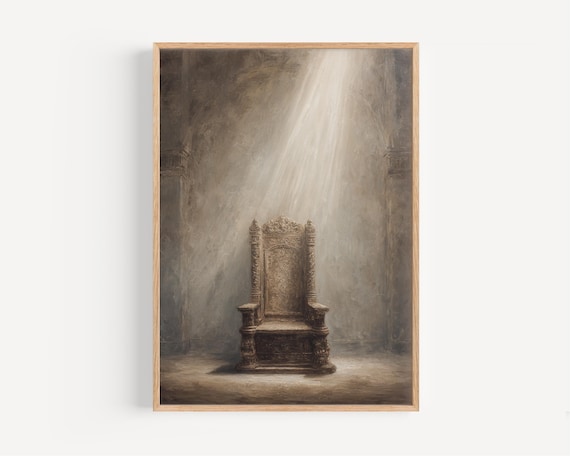 God the Fathers Throne Divine Light Oil Painting Faith Poster