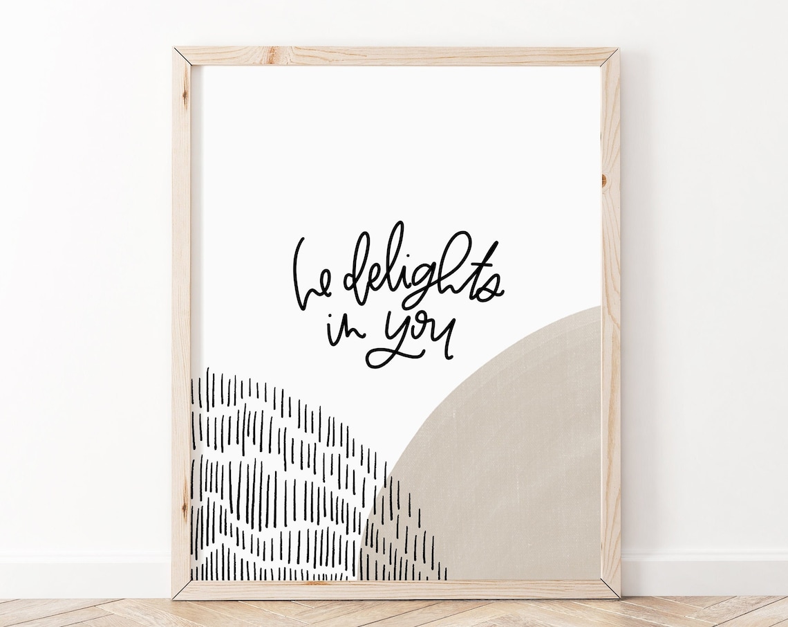 Bible Verse Scripture Art Print, Zephaniah 3:17