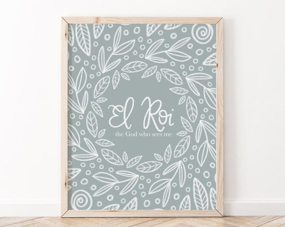 El Roi Scripture Wall Art, Christian Bible Verse
