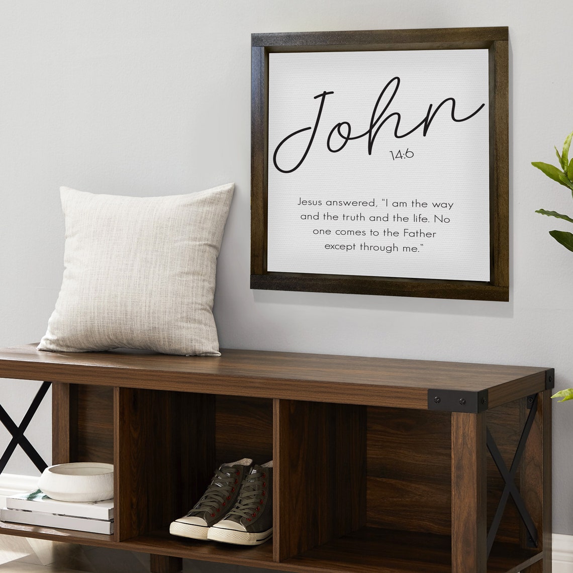 John 146 Biblical Verse Custom Designed Using Any Bible Verse Youd Like Church Wall Hangings Framed Custom Signs - Image 3