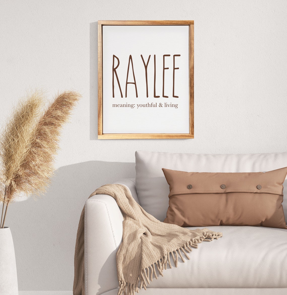 Aria Baby Name Meaning Lion Of God Stylish Modern Nursery Wall Poster - Image 3