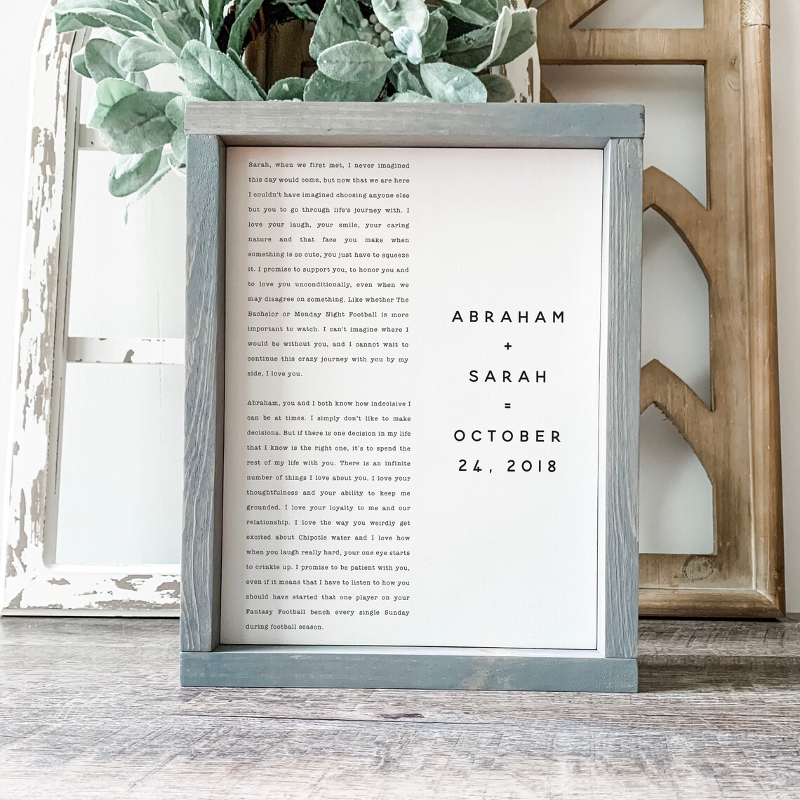 Our Vows Custom Names Dates, Anniversary Gift - Image 3