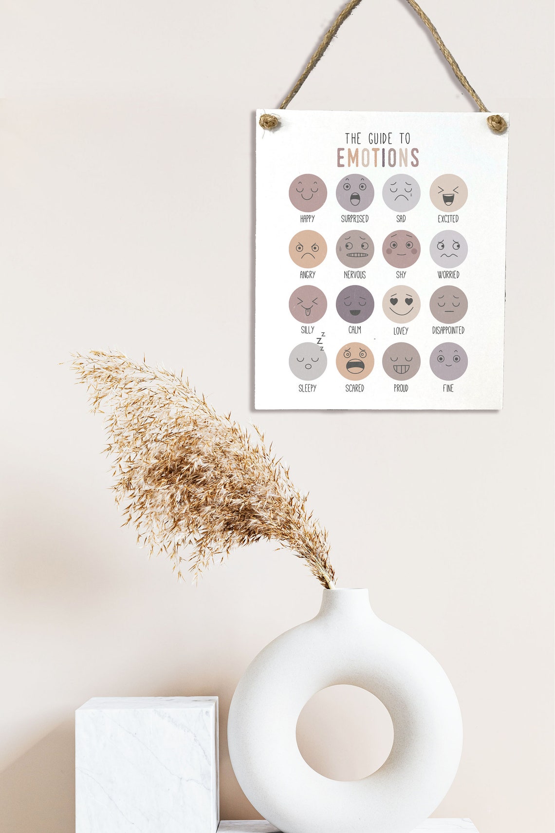 The Guide to Emotions Kids Feelings Chart Framed Nursery Poster - Image 2