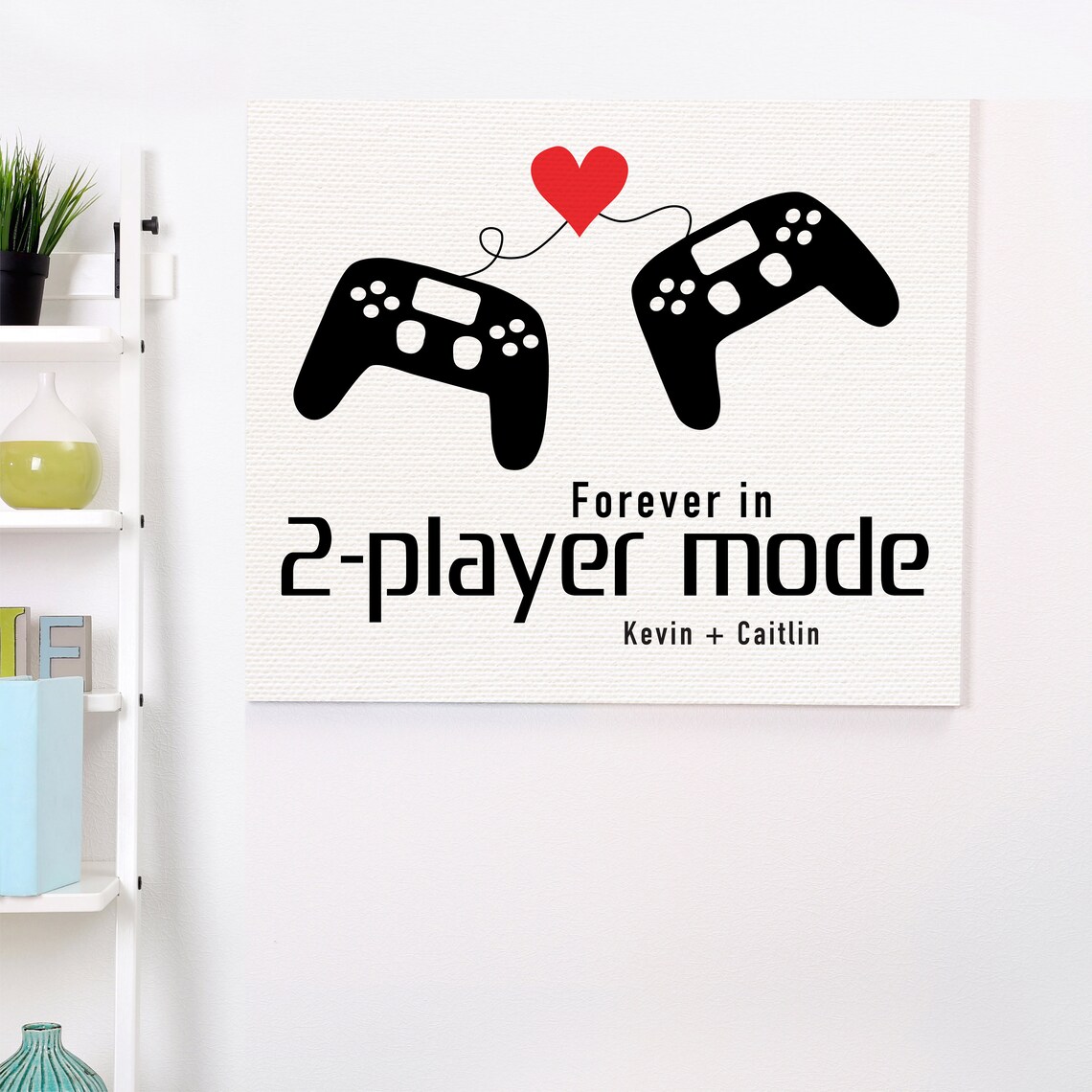 Forever In 2 Player Mode Gaming Room Art Print - Image 3
