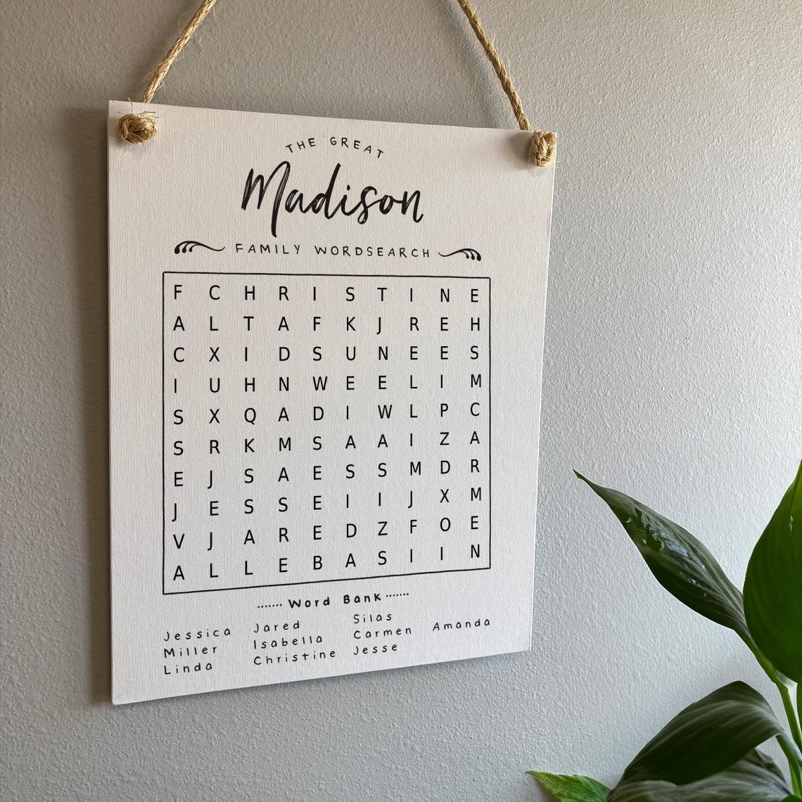 The Great Madison Family Word Search Puzzle Custom Name Poster - Image 2