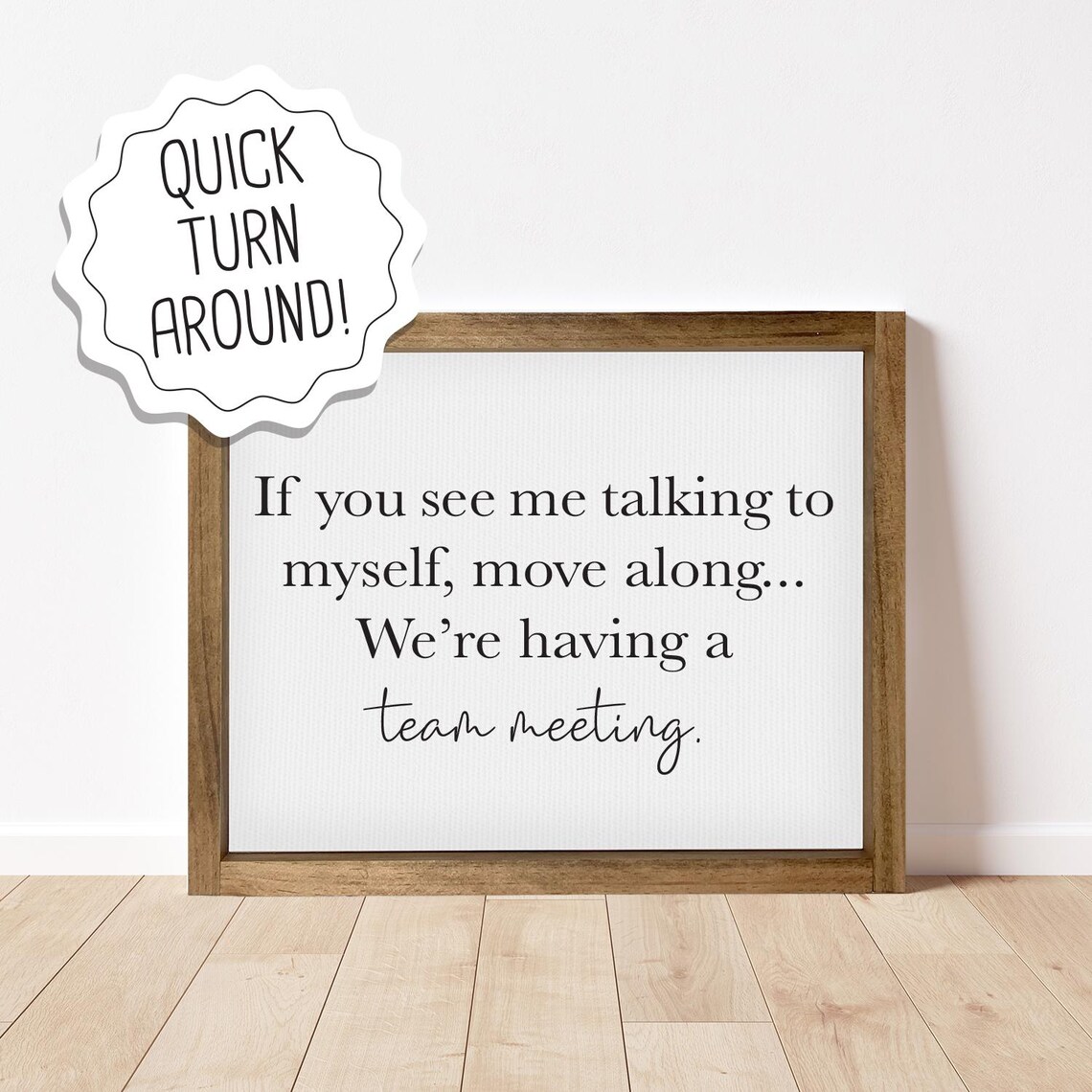 Im In A Team Meeting Framed Unframed File Options Available Funny Office Signs Humorous Decor Gifts For Boss
