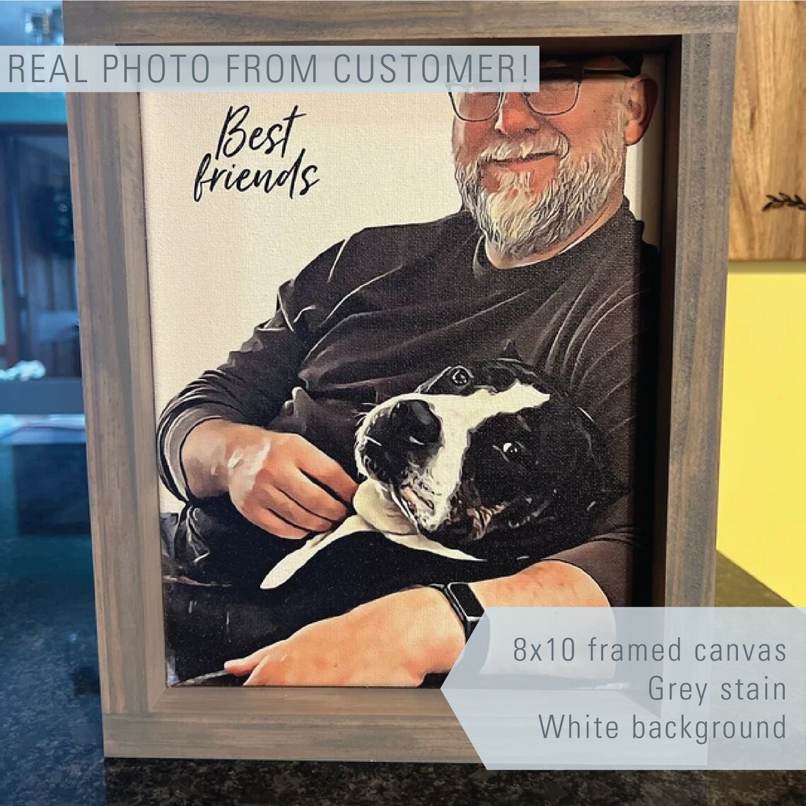 Personalized Dog Portrait, Oil-Effect Art Print - Image 2