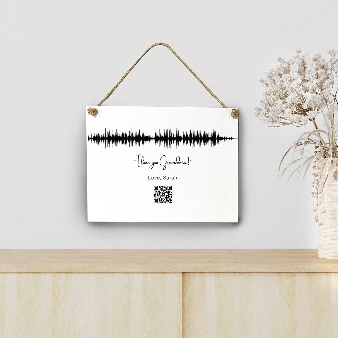 Soundwave Art QR Code Memorial Voicemail Gift - Image 2
