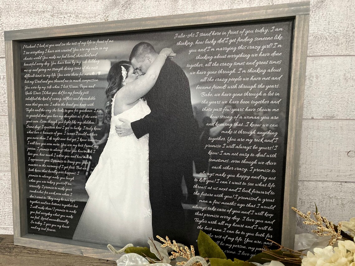Our Wedding Vows, Anniversary Gift Art Print