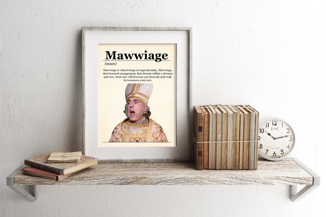 Mawwiage Definition Quote From The Princess Bride Movie Poster - Image 2