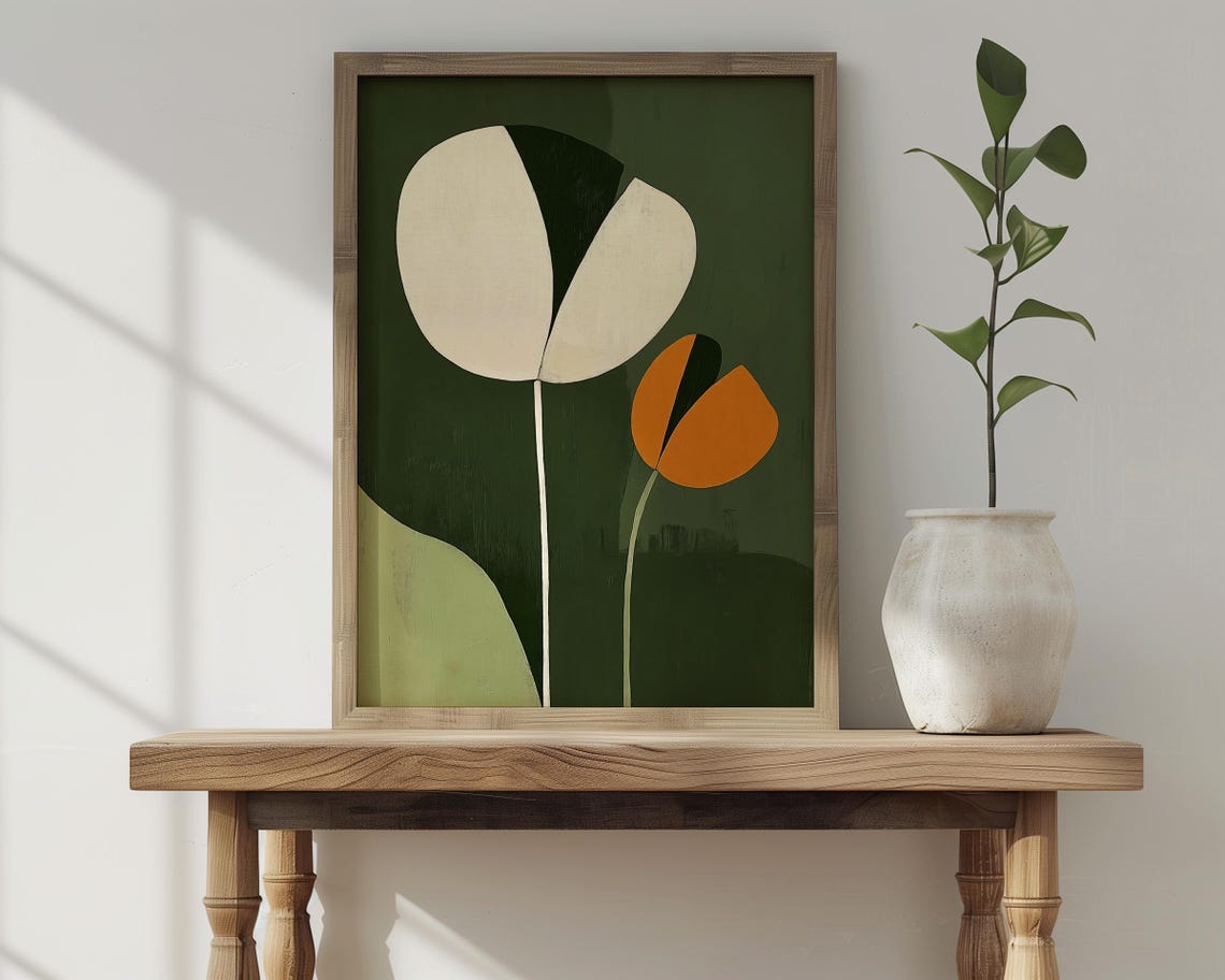 Abstract Botanical, Organic Minimalist Art Print - Image 3