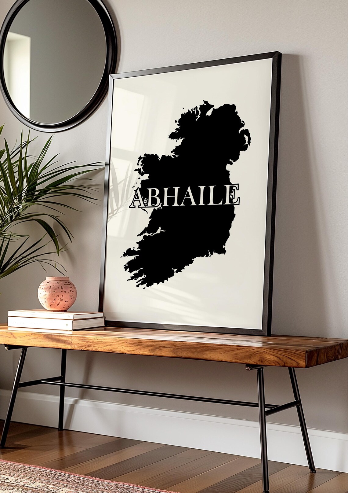 Abhaile Ireland Map Green Irish Homeland Typography Art Print - Image 5
