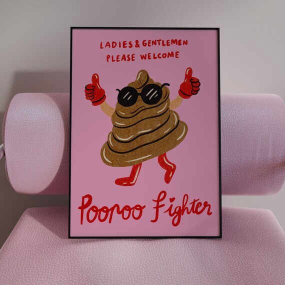 Funny Bathroom Art, Trendy Maximalist Decor