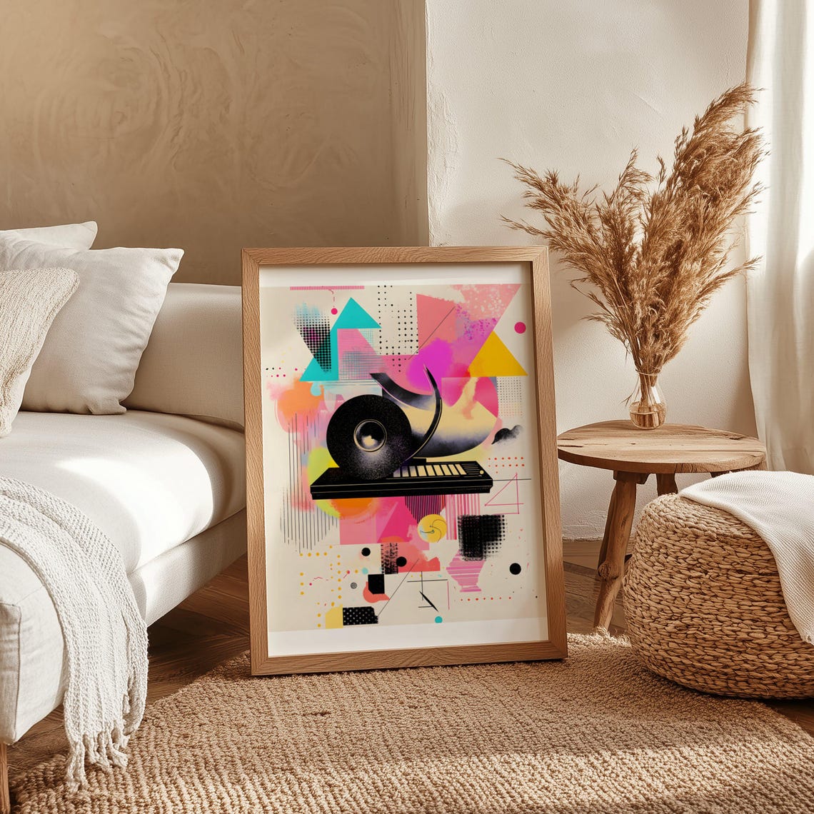 Abstract Geometric Wall Art Colourful Home Dcor Modern Wall Dcor Print Contemporary Art New Home Gift Unframed Print Unique Dcor - Image 4