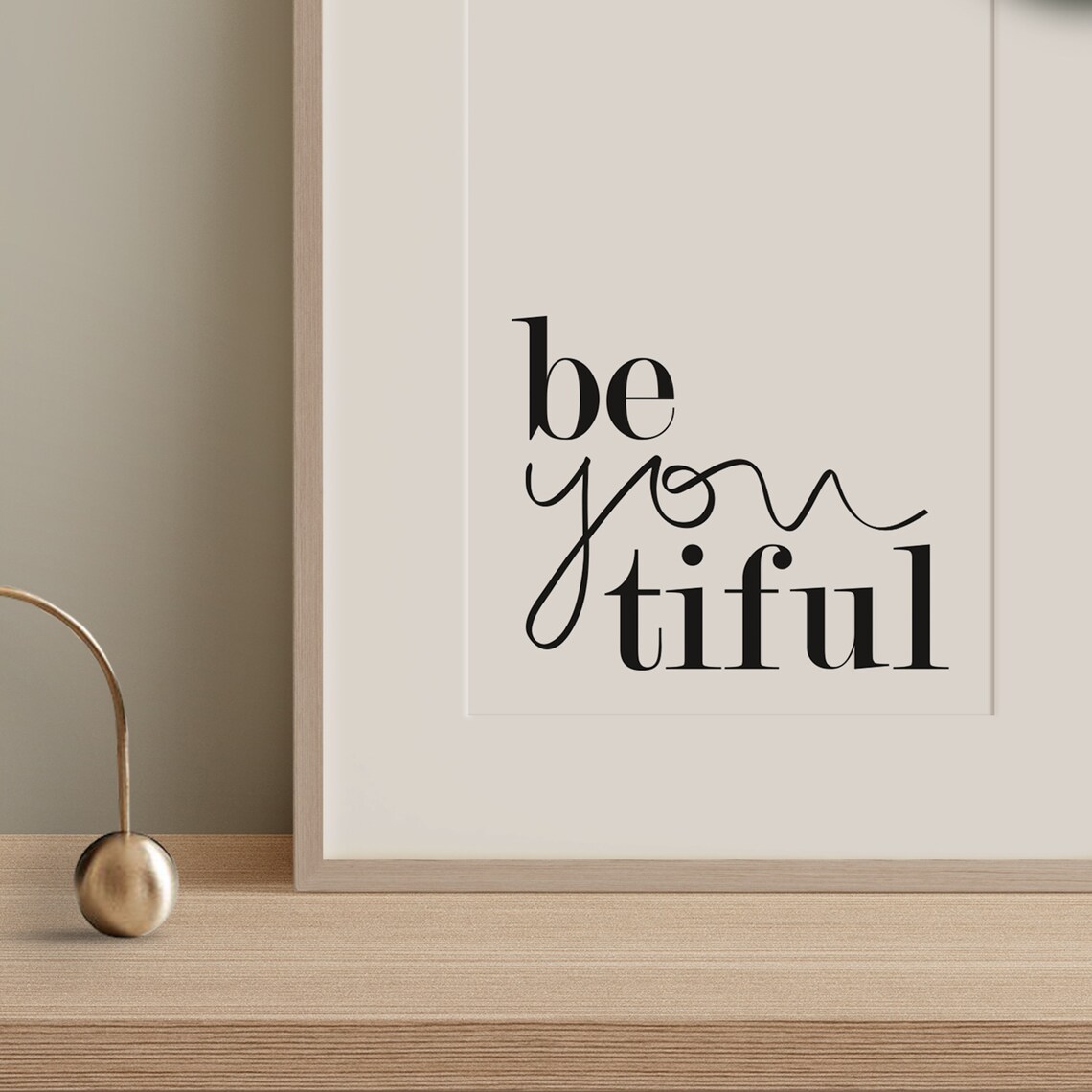 Beyoutiful Typography Art Print, Beauty Quote - Image 3
