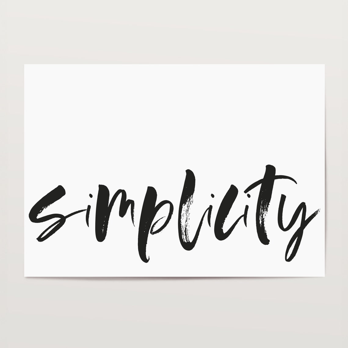 Simplicity Bold Brush Script Modern Minimalist Typography Poster - Image 4