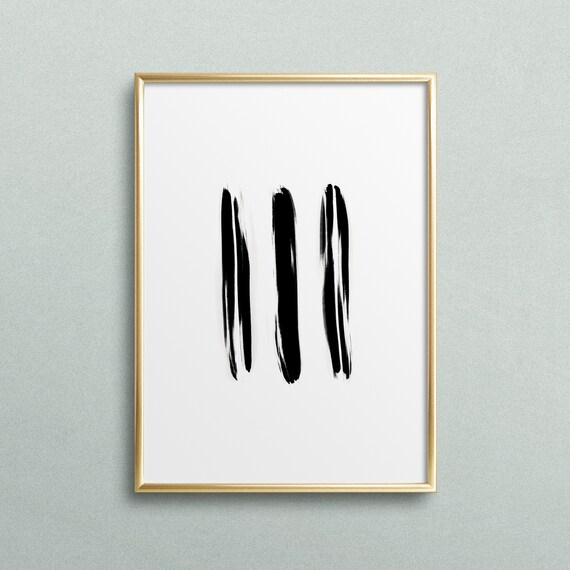Poster Print Wallart Fine Art Print Quotes Sayings Typography Art Abstract Stripes Design Interior Fashionable Brushstroke