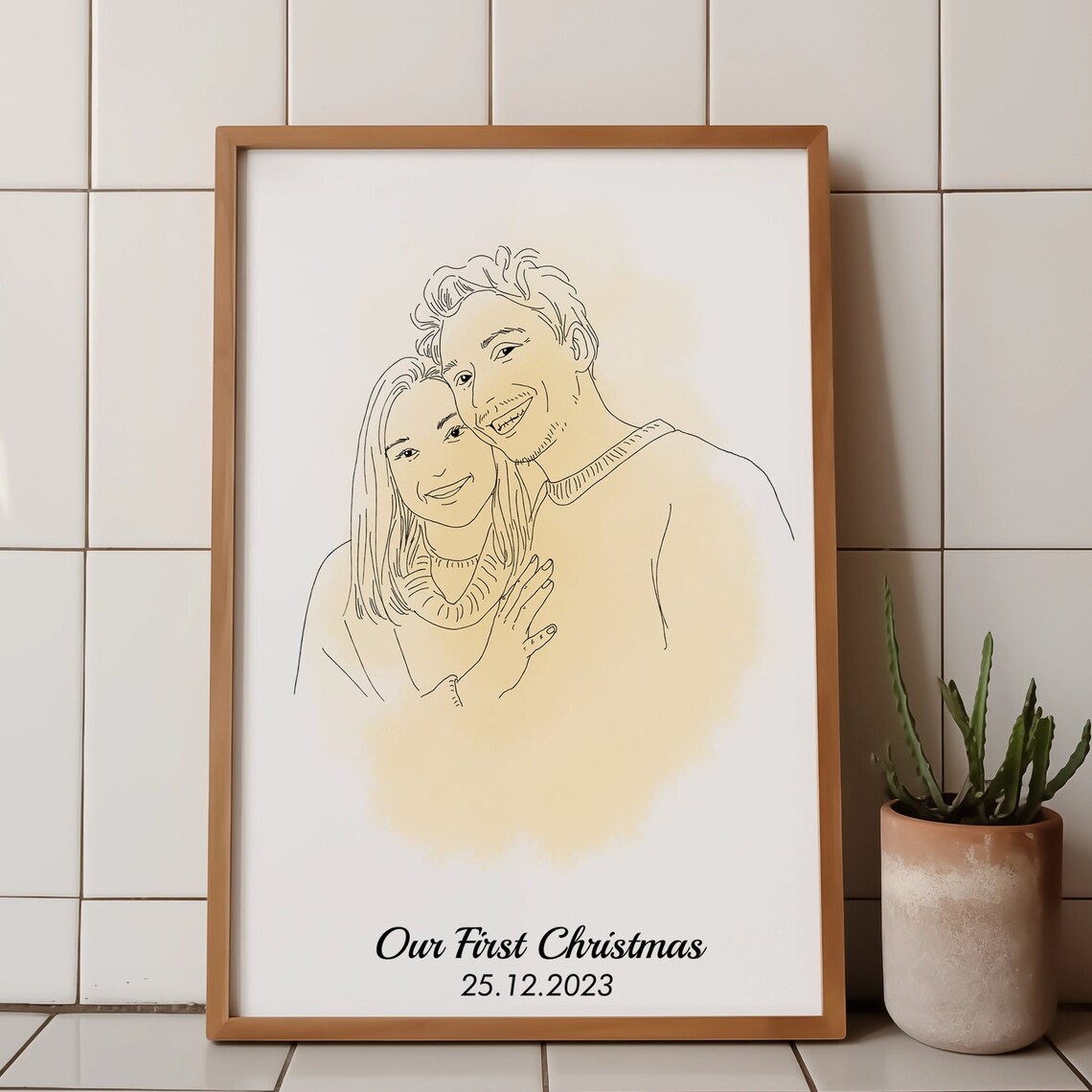 Custom Line Art Personalized Portrait Art Print