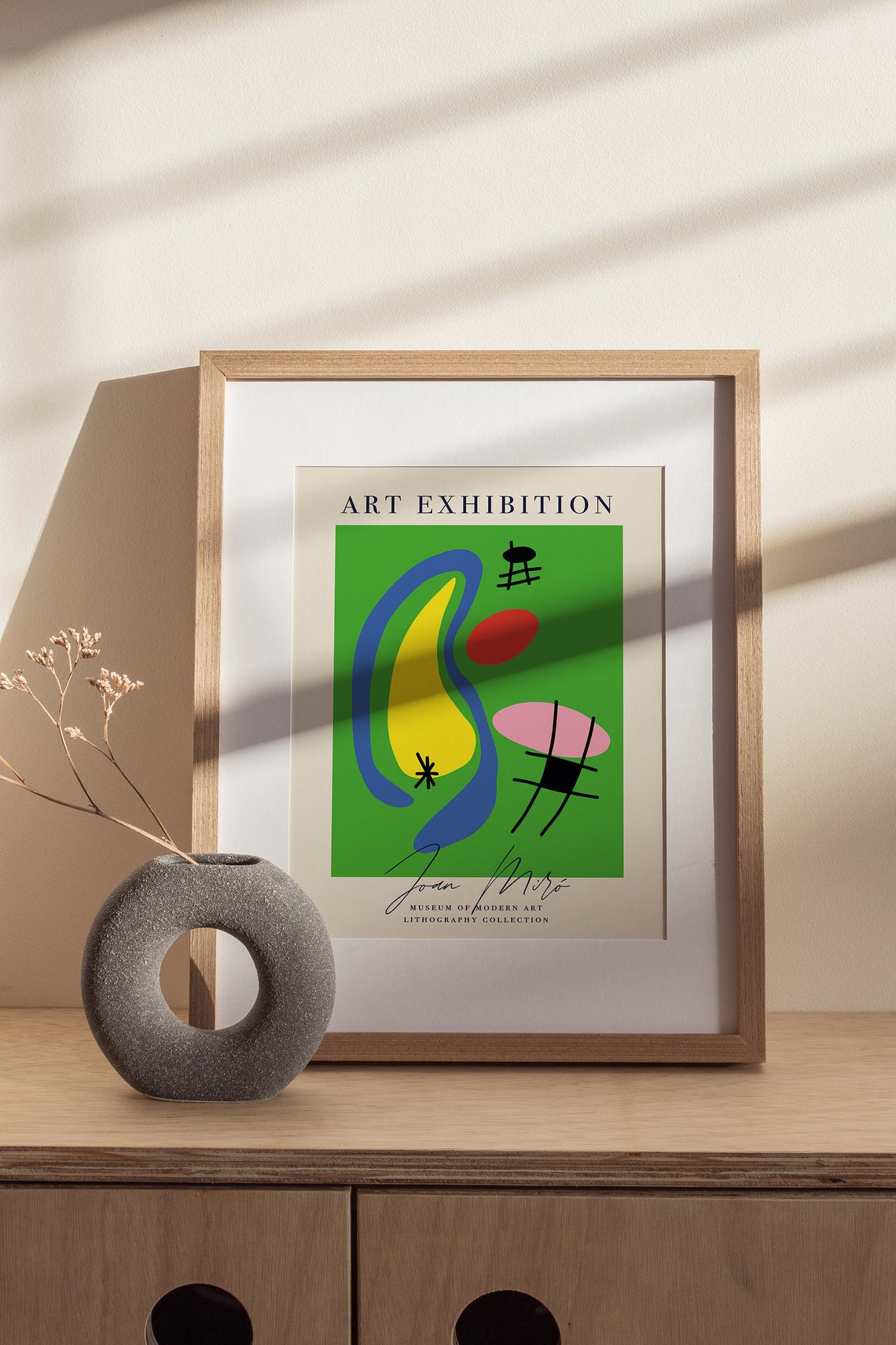 Joan Miro Green Abstract Art Exhibition Litho Collection Poster - Image 7