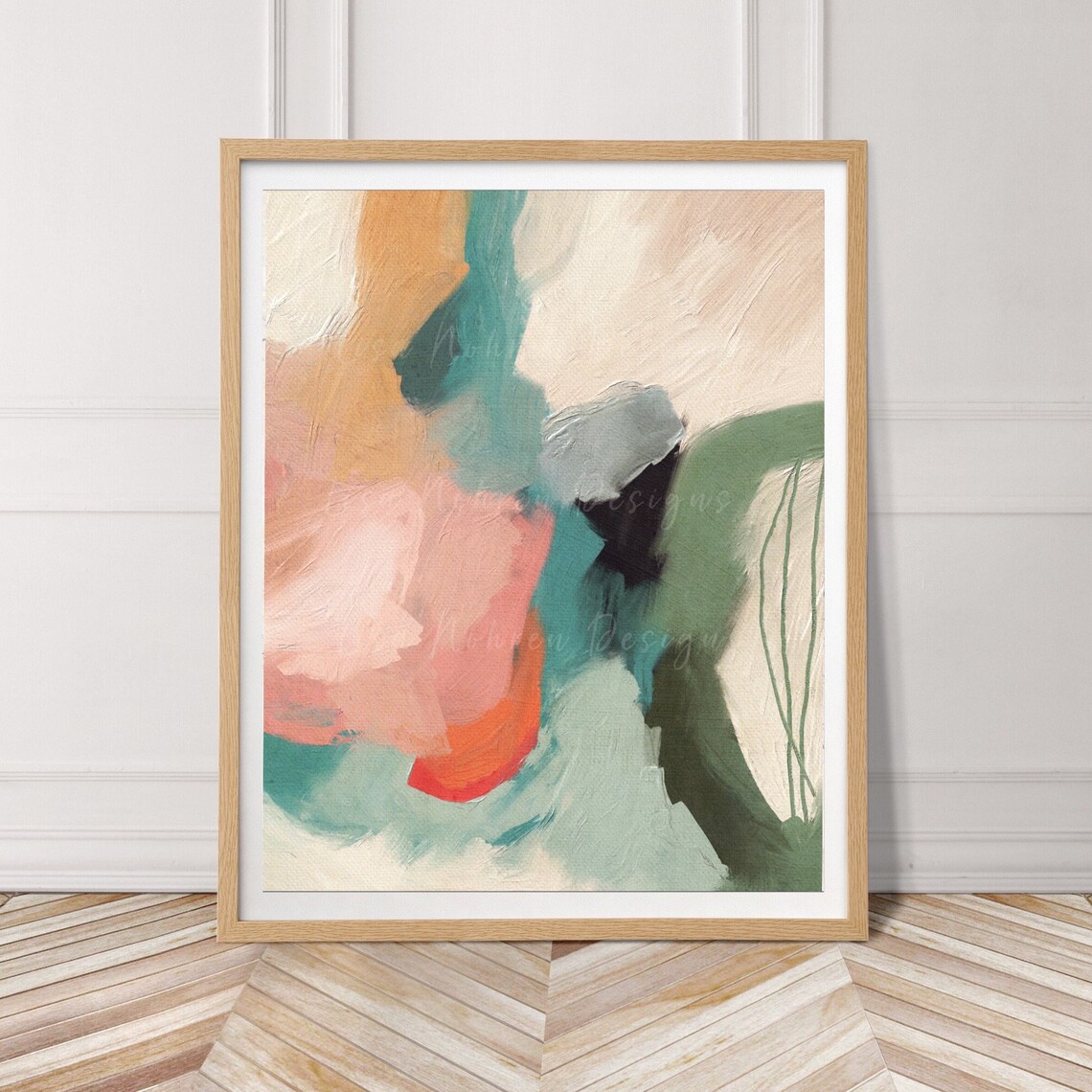 Abstract Painting, Boho Modern Wall Art Print