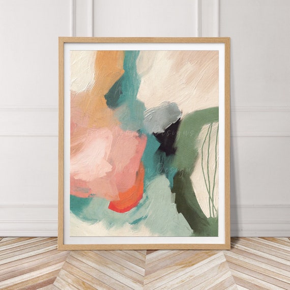 Abstract Painting, Boho Modern Wall Art Print