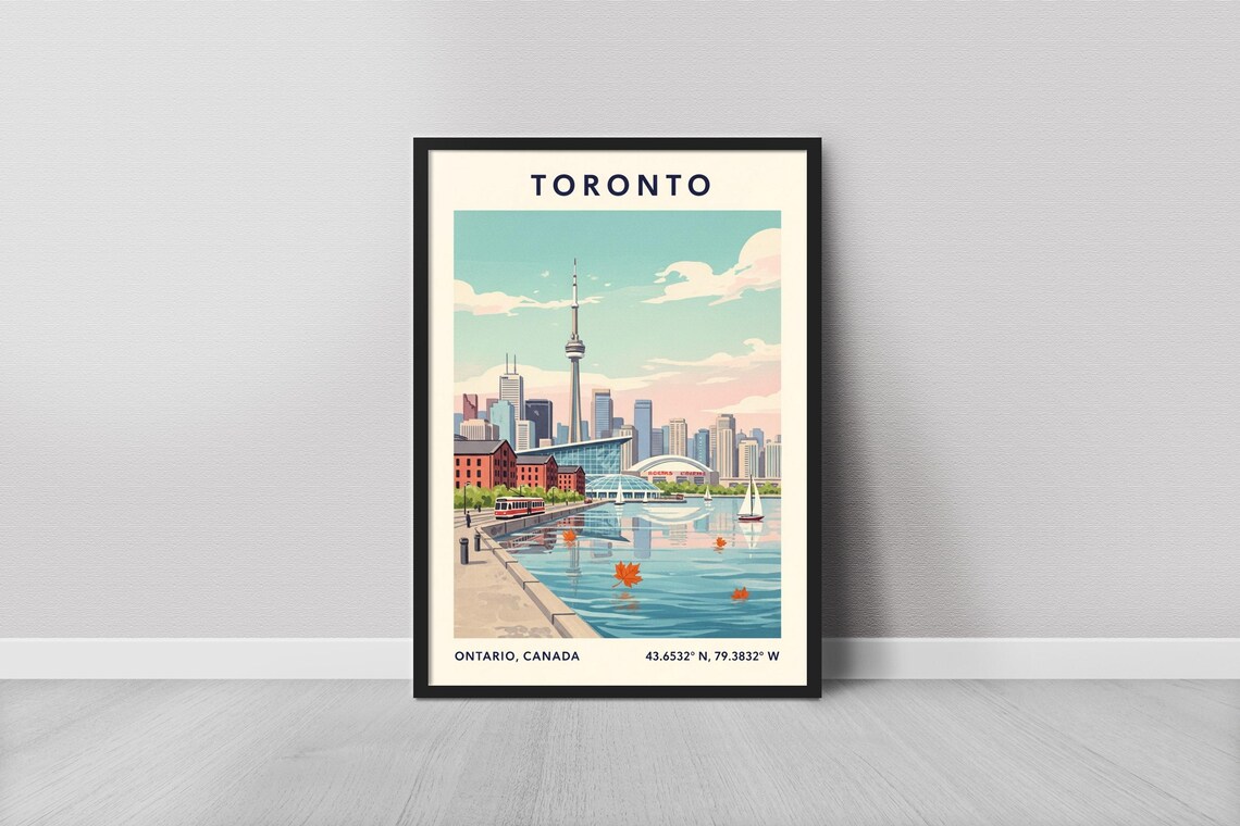 Toronto Vintage Travel Style Art Print