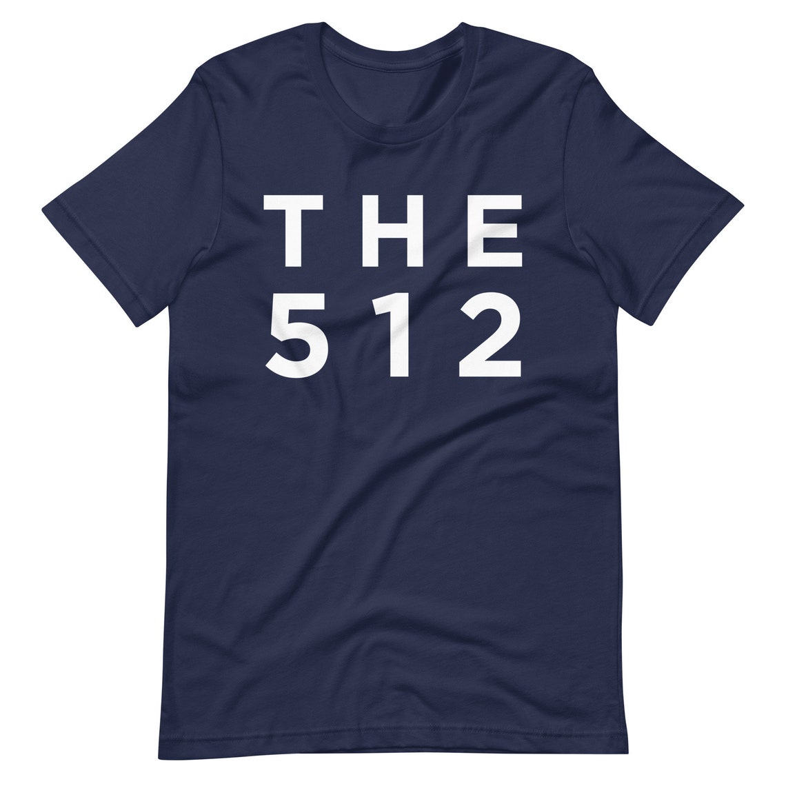 The 512 Austin Texas Black Graphic Tee with Bold White Print Design - Image 2