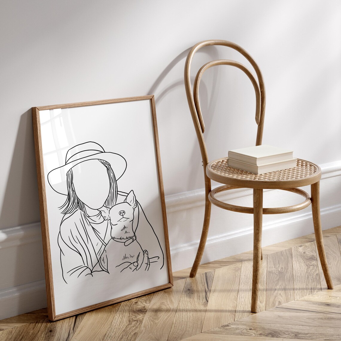 Custom Line Drawing Personalized Dog Portrait - Image 4
