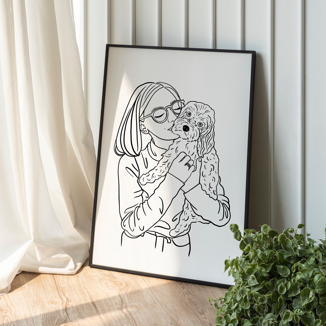 Personalized One Line Portrait, Faceless Line Art - Image 3